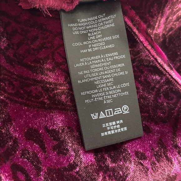 Anthropologie Wide-Leg Velvet Overalls in Plum - Picture 9 of 9